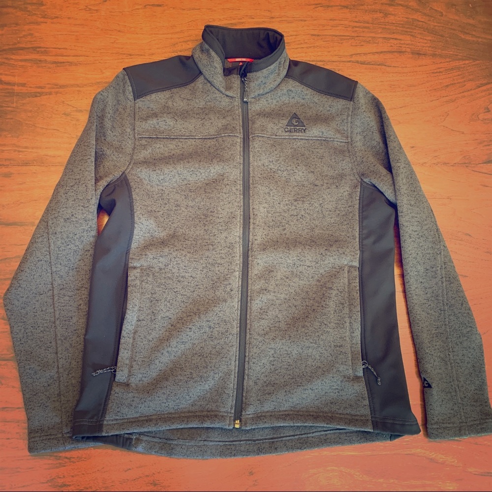 Gerry Men’s Sweater Fleece Jacket Zip up Large